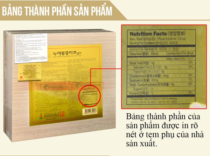 Đặc điểm nhận biết Đông trùng hạ thảo dạng gói của Hàn Quốc hiệu Sam sung hộp gỗ (60 gói) chính hãng D044 9
