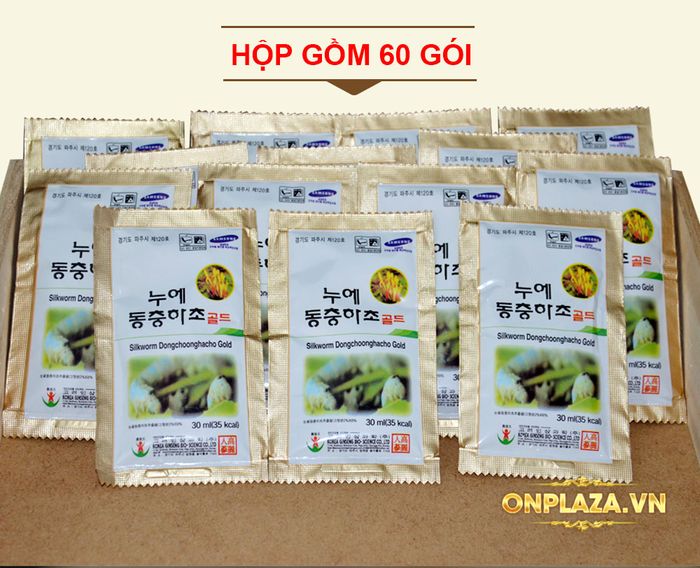 Đặc điểm nhận biết Đông trùng hạ thảo dạng gói của Hàn Quốc hiệu Sam sung hộp gỗ (60 gói) chính hãng D044 11