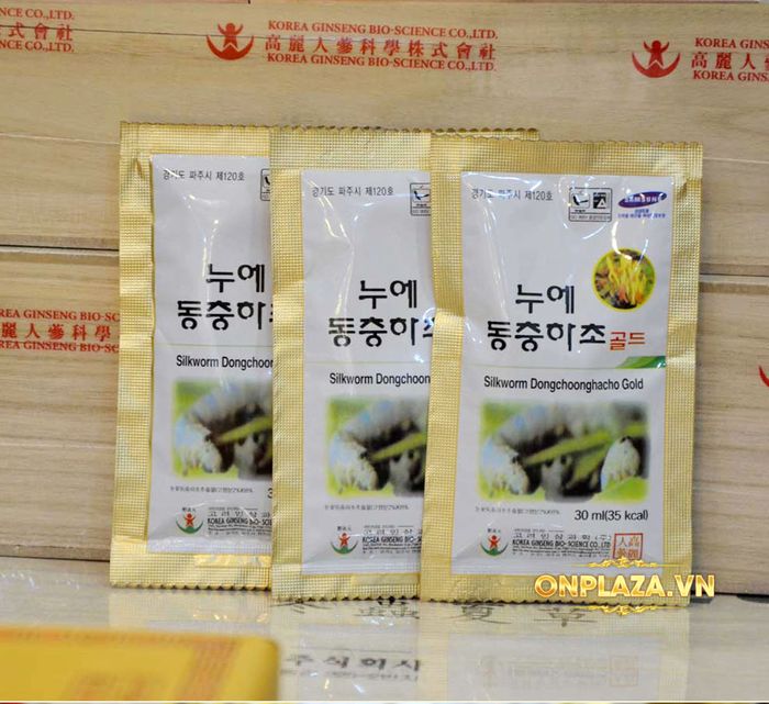 Đặc điểm nhận biết Đông trùng hạ thảo dạng gói của Hàn Quốc hiệu Sam sung hộp gỗ (60 gói) chính hãng D044 18