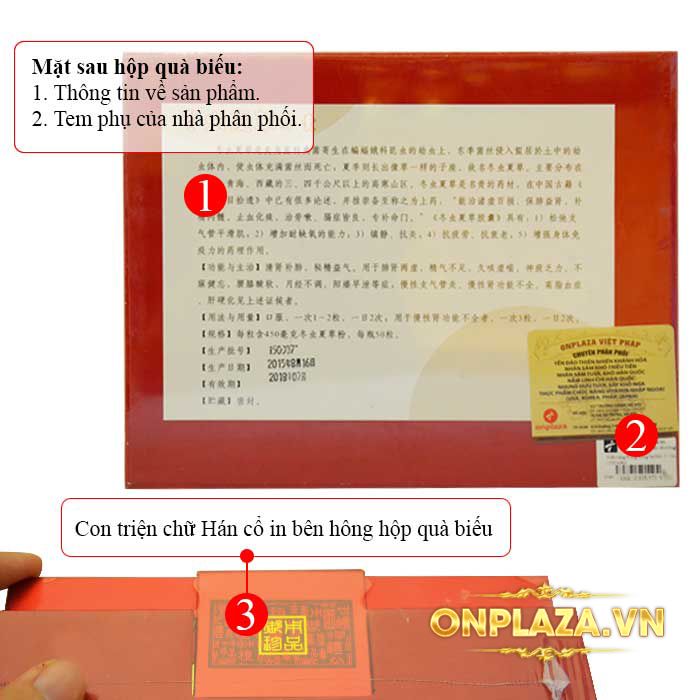 Hộp đông trùng hạ thảo viên nang Trung Quốc