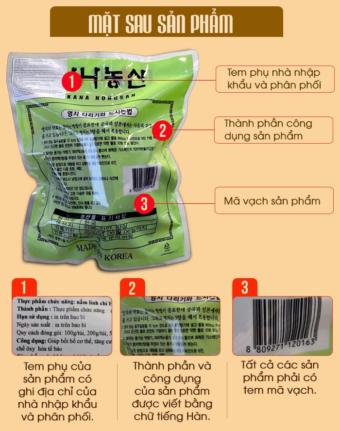 Nấm linh chi đỏ thượng hạng nhập khẩu Hàn Quốc L048 5