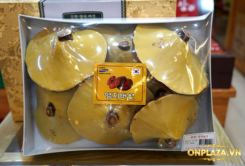 Nấm linh chi đỏ cao cấp Hàn Quốc hộp kim tuyến 1kg (hộp)  L051 6