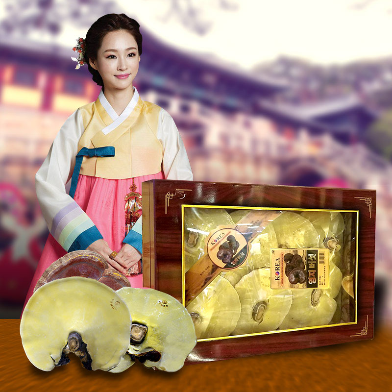 Nấm linh chi vàng thượng hạng Hàn Quốc hộp quà biếu L027 a10