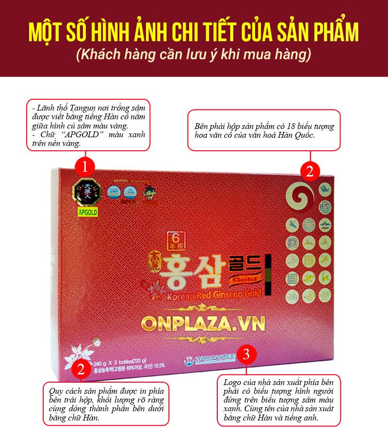 Cao hồng sâm Hàn Quốc hộp 3 lọ NS040 1
