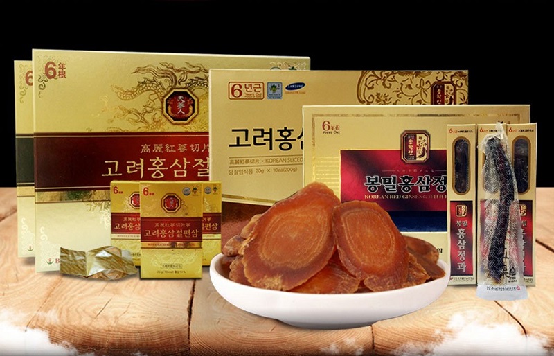Các sản phẩm hồng sâm tẩm mật ong hàn quốc