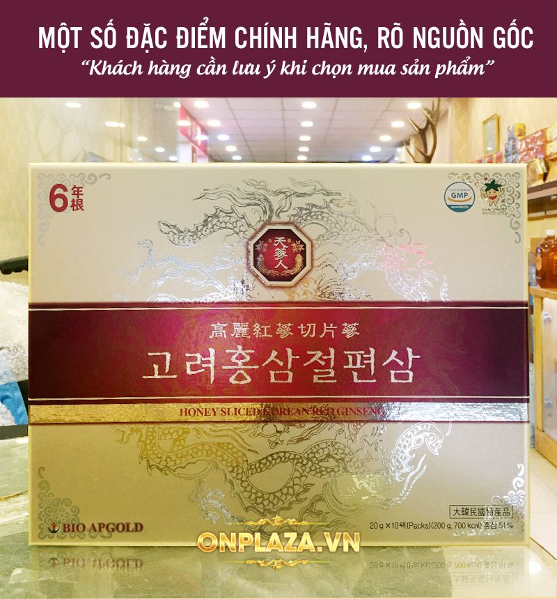 Hồng sâm thái lát tẩm mật ong 6 năm tuổi cao cấp Bio Apgold Hàn Quốc NS030 1