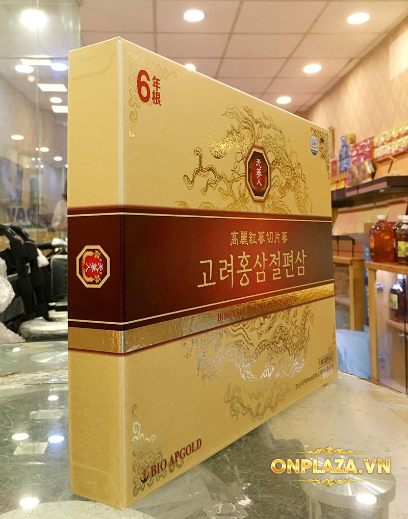 Hồng sâm thái lát tẩm mật ong 6 năm tuổi cao cấp Bio Apgold Hàn Quốc NS030 6