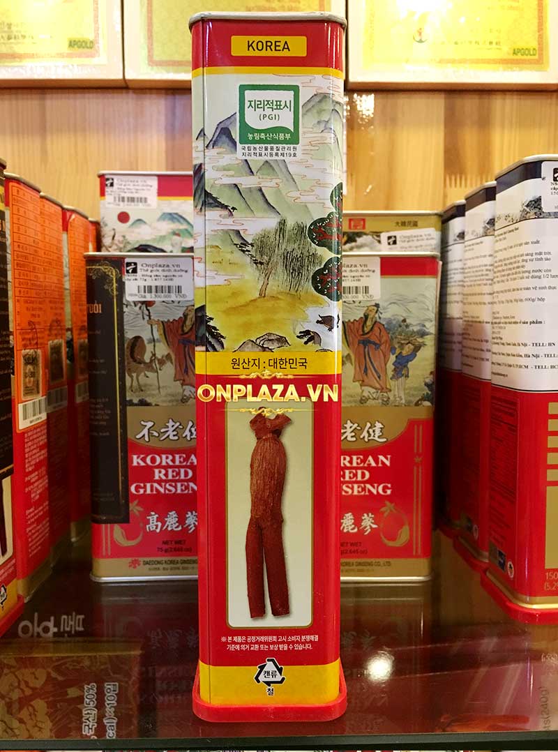 Hồng sâm nguyên củ sấy khô Hàn Quốc đặc biệt hộp thiếc 150gr NS065 6