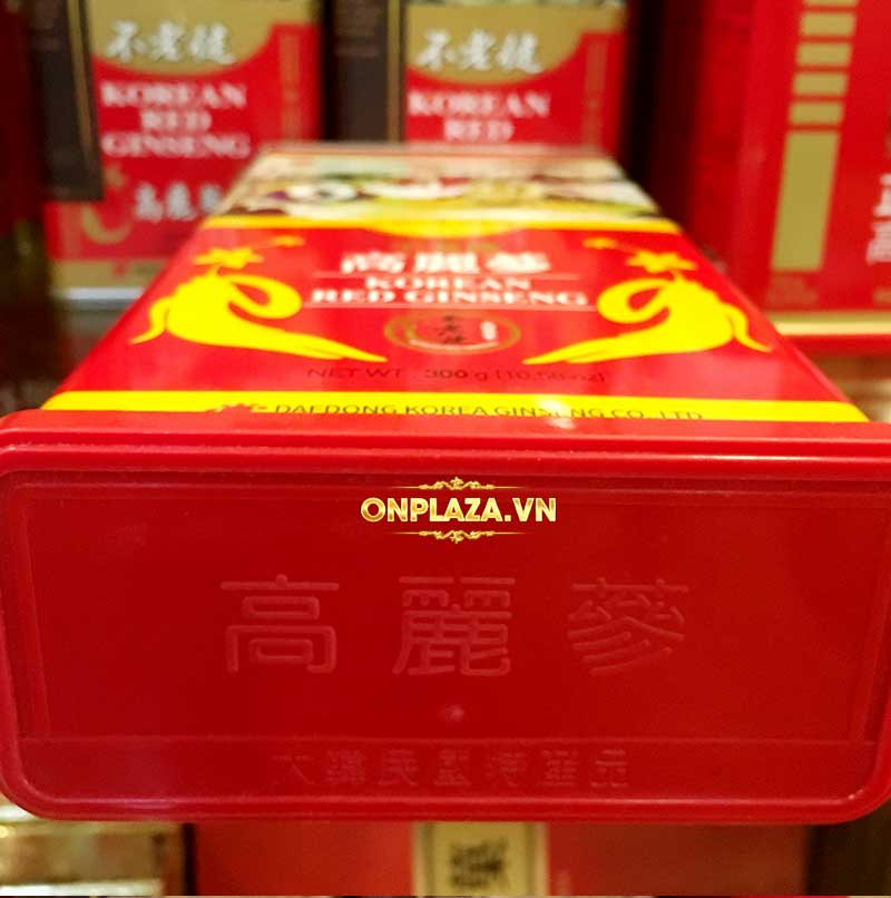 Hồng Sâm Nguyên Củ Sấy Khô Hàn Quốc hộp thiếc đỏ loại 300g NS074 8
