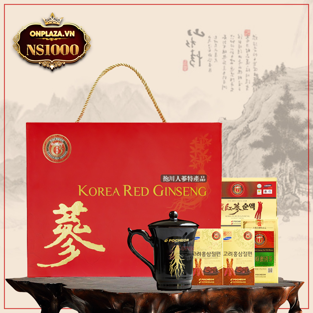 Hộp quà biếu cao cấp dành cho sức khỏe Lộc Phát POCHEON Hàn Quốc