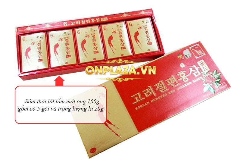 Hồng sâm thái lát tẩm mật ong KGS 100g NS032 3