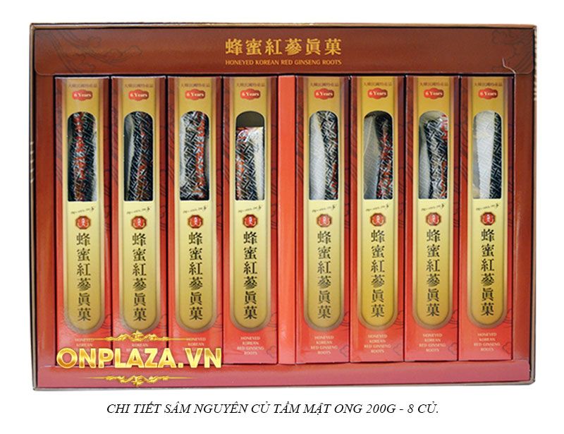 Sâm nguyên củ Hàn Quốc tẩm mật ong 200g (8 củ) NS090 4