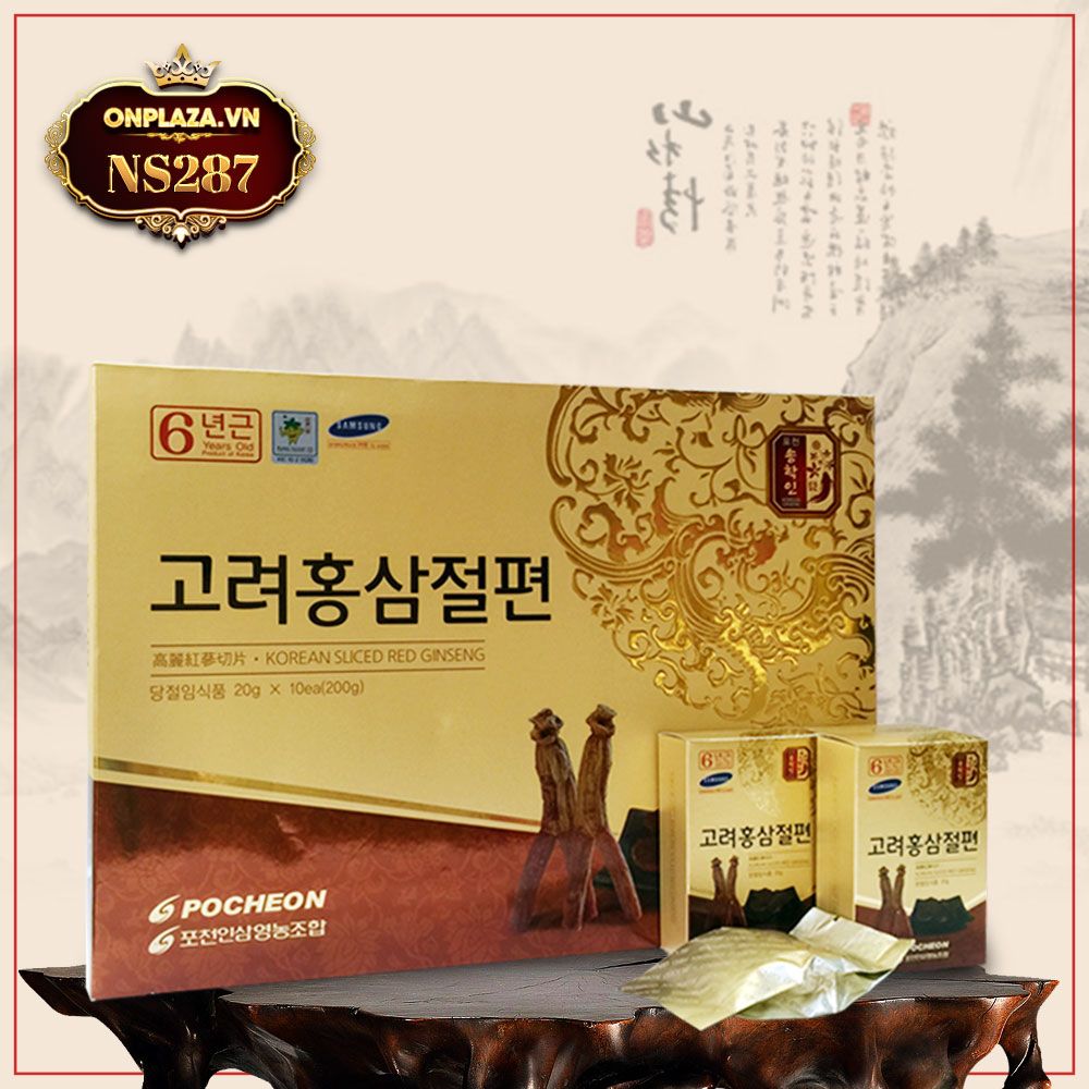 Hồng sâm tẩm mật ong thái lát Pocheon 200g NS287