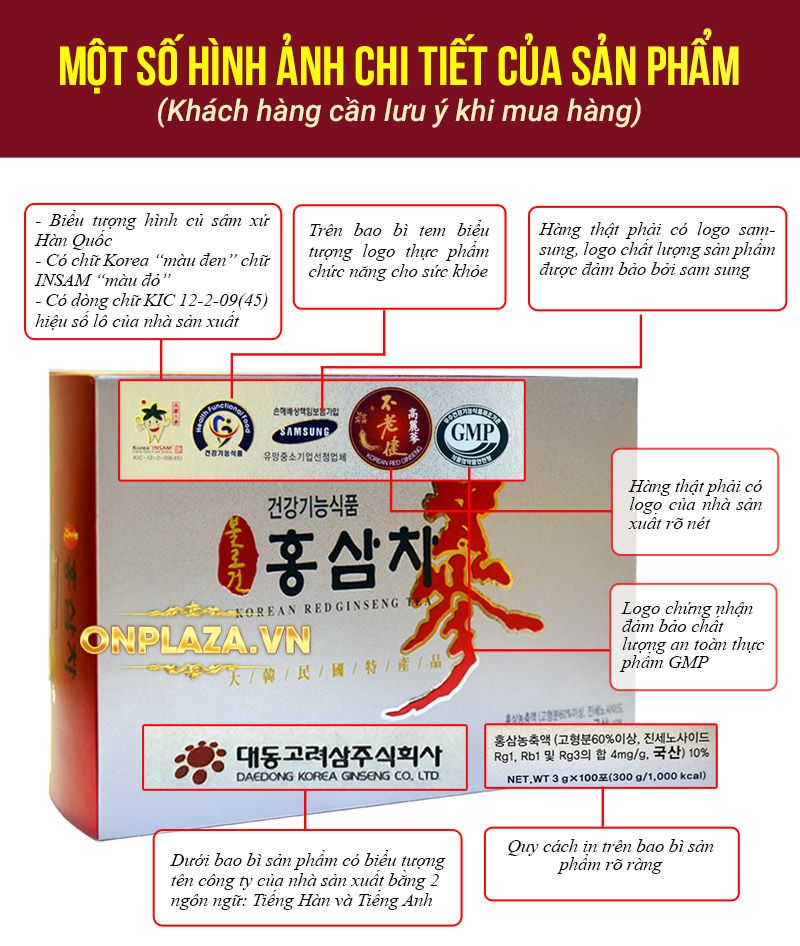 Trà hồng sâm Daedong Hàn Quốc thượng hạng loại 100 gói NS080 1