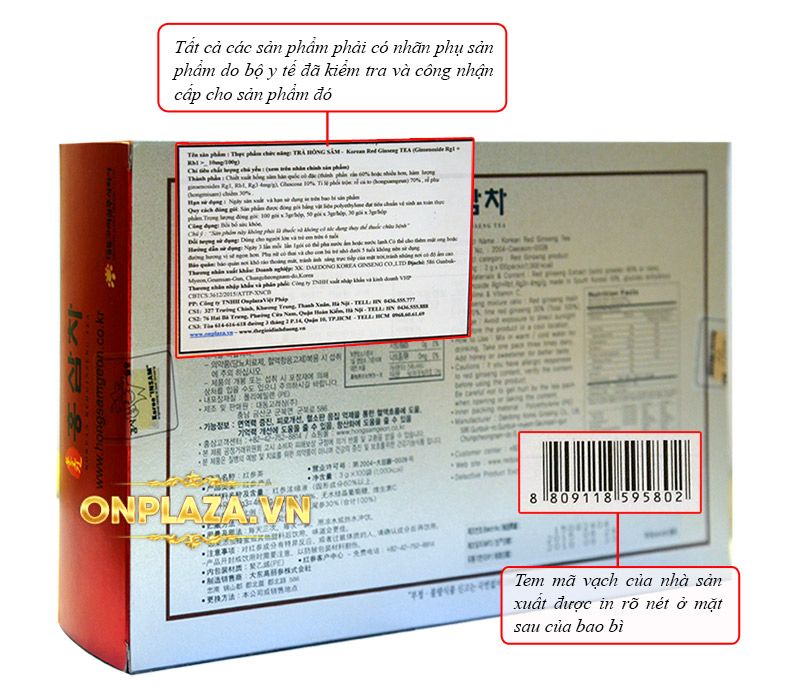 Trà hồng sâm Daedong Hàn Quốc thượng hạng loại 100 gói NS080 2