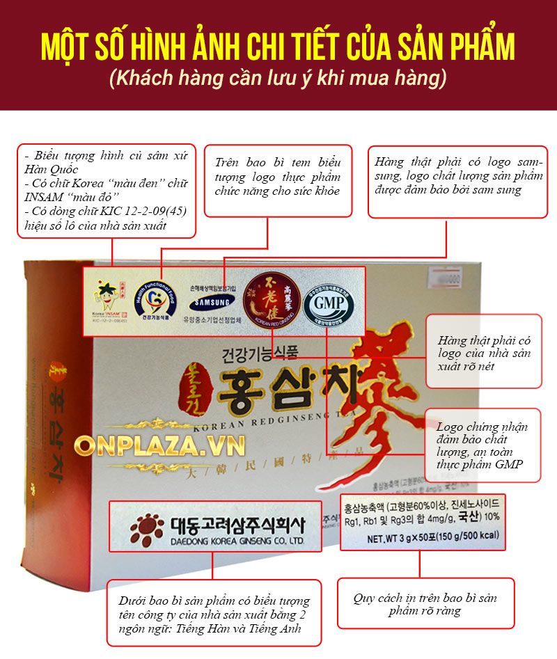 Trà hồng sâm Daedong nhập khẩu Hàn Quốc loại 50 gói NS127 1