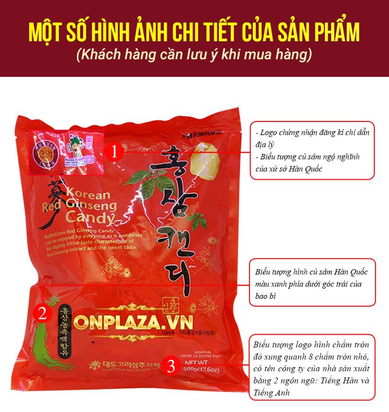 Kẹo hồng sâm Hàn Quốc cao cấp 300gr NS062 1