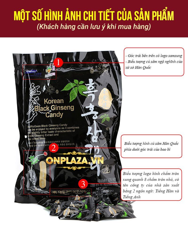 Kẹo hắc sâm Hàn Quốc nhập khẩu gói 300gr NS063 1