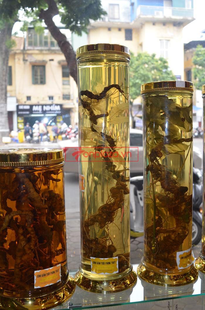 Một số bình ngâm sâm ngọc linh hiện có tại onplaza 3