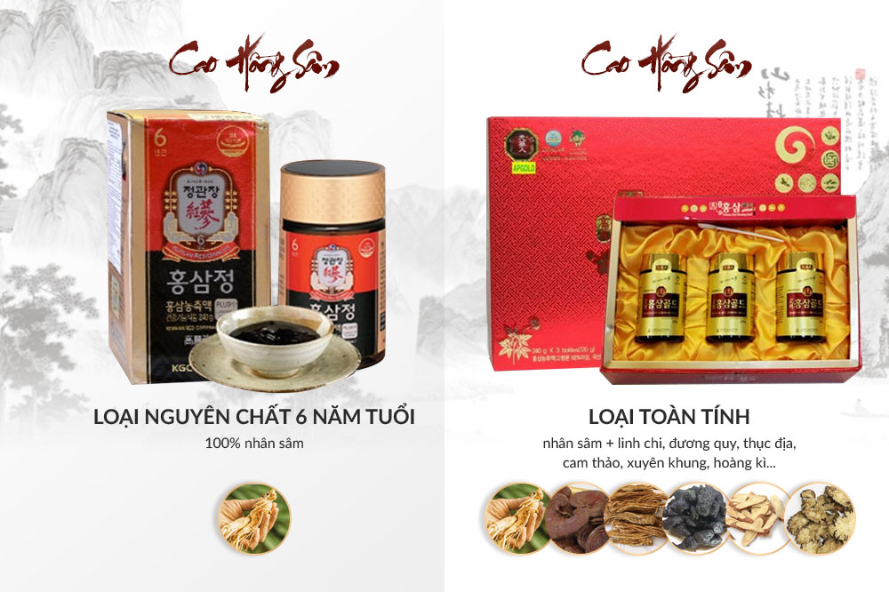 có hai loại cao hồng sâm
