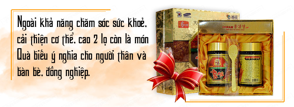 Hộp quà biếu Cao hồng sâm Hàn Quốc 6 năm tuổi cao cấp NS035