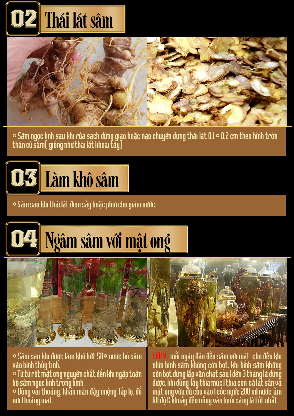 Sâm ngọc linh ngâm mật ong