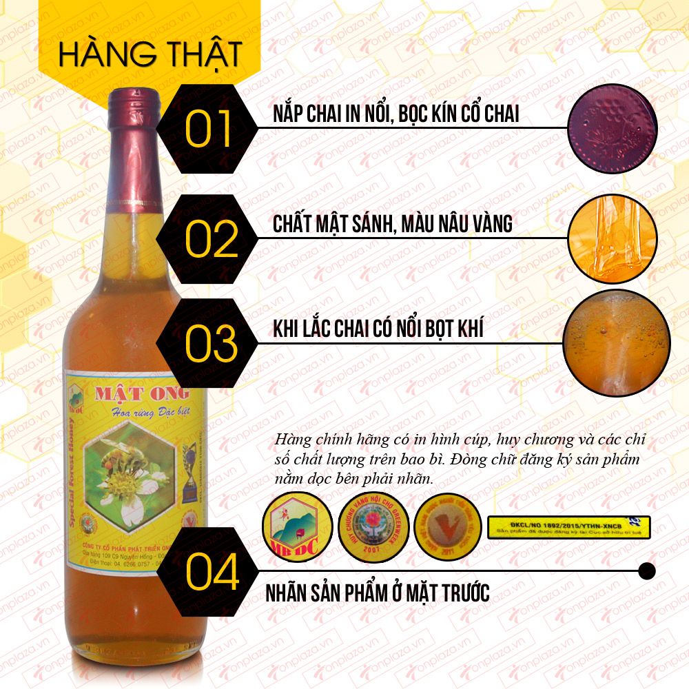 Mật ong hoa rừng loại đặc biệt loại 1000g (Chai thủy tinh) MO002 1