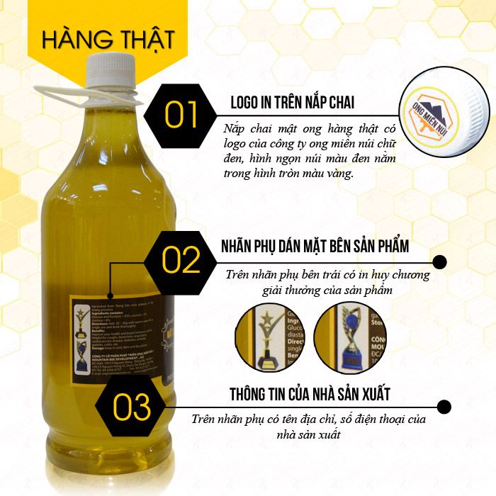 Mật ong hoa rừng bạc hà nguyên chất loại 1400g (Chai nhựa) MO004 2