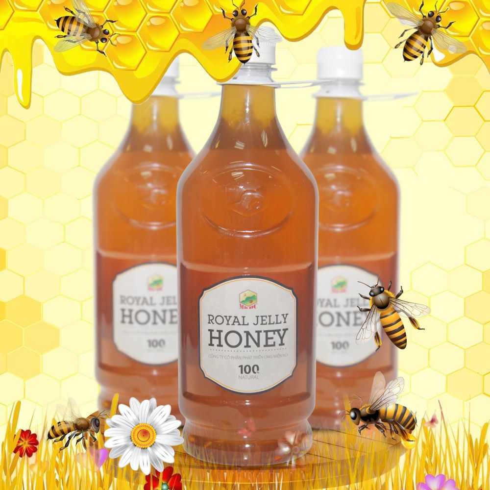 Mật ong sữa chúa loại đặc biệt chuyên dùng xuất khẩu 1400g (Chai nhựa) MO009