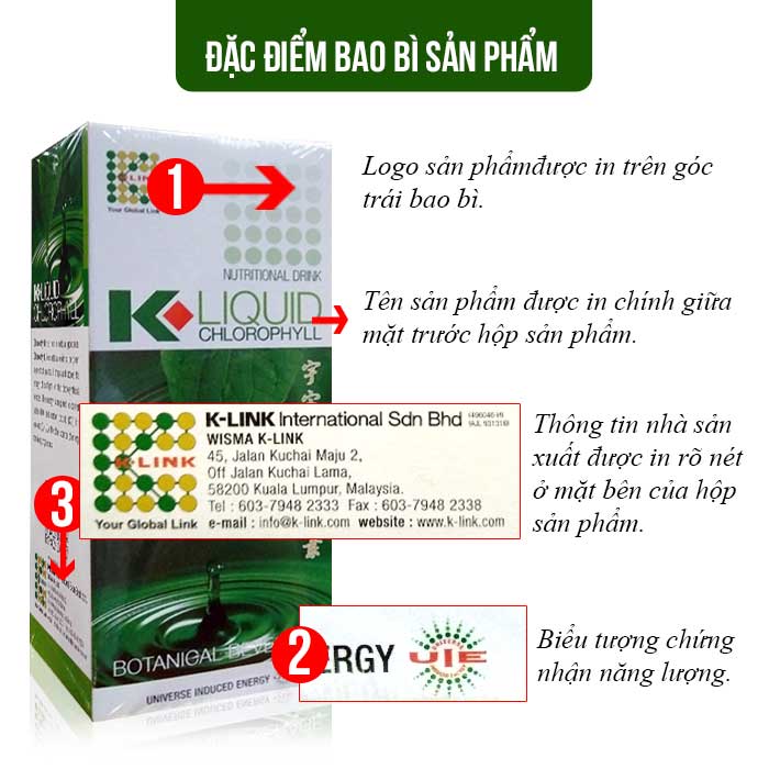 Nước diệp lục cao cấp Klink Liquid Chlorophy II  K004 1