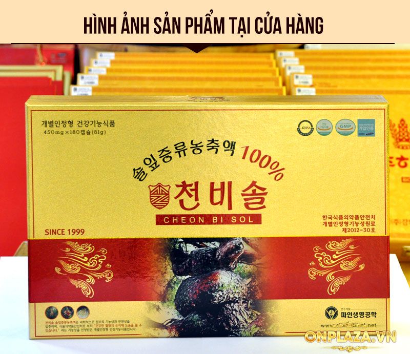 Viên tinh dầu thông đỏ Hàn Quốc Cheon Bi Sol cao cấp hộp 180 viên 10