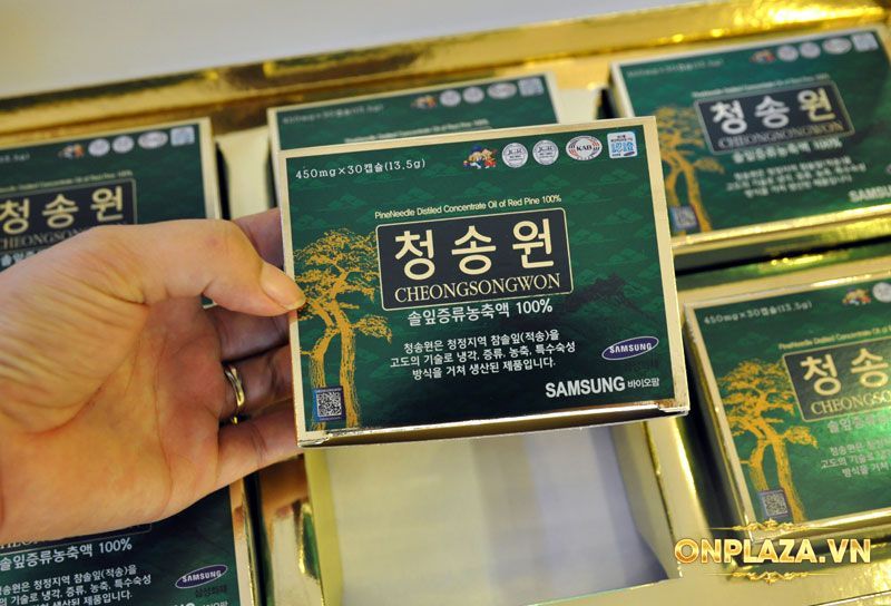 Viên tinh dầu thông đỏ Hàn Quốc Cheong Song Won 180 viên hộp xanh 12