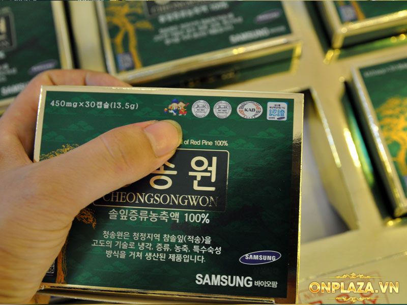 Viên tinh dầu thông đỏ Hàn Quốc Cheong Song Won 180 viên hộp xanh 13