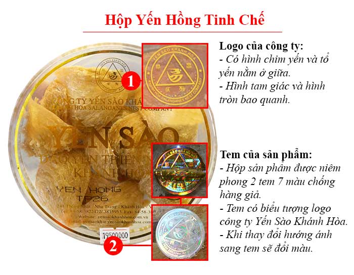 Yến hồng nguyên chiếc Khánh Hòa hộp 100g-Y006 ảnh4