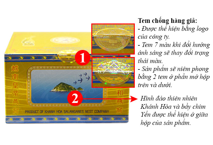 Yến trắng tinh chế Khánh Hòa hộp 5g Y015 a2