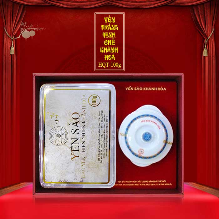 Yến trắng tinh chế quf biếu 100g Y017 a00