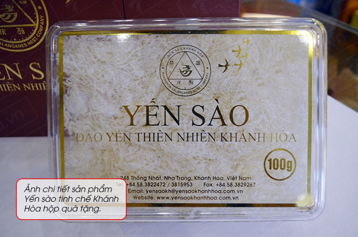 Yến trắng tinh chế hộp quà tặng 100g 07