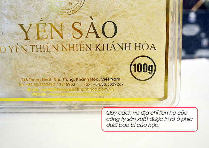 Yến trắng tinh chế hộp quà tặng 100g 09