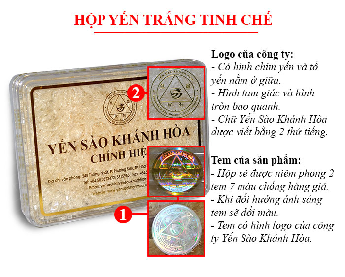  Yến trắng tinh chế hộp quà tặng 50g Y018 A3