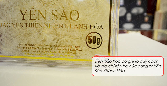  Yến trắng tinh chế hộp quà tặng 50g Y018 A7