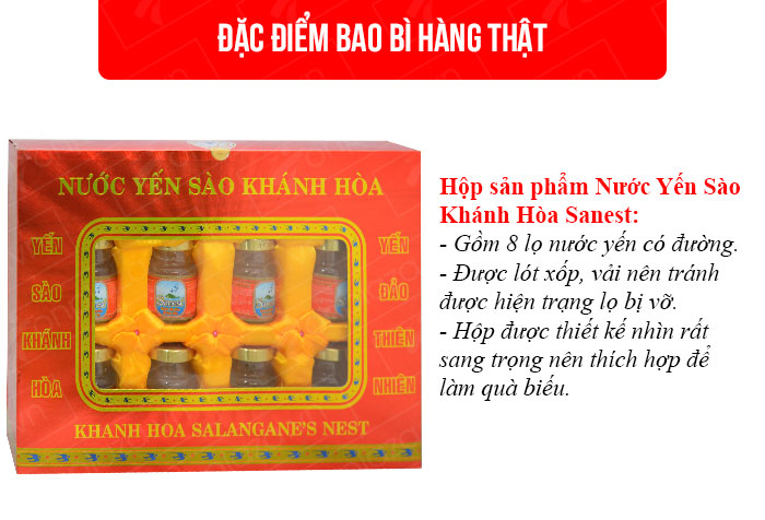 Nước yến sanest đường phèn 8l0/ hop 1