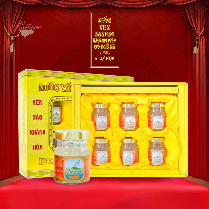 Nước yến sanest đường phèn 6 lọ/hộp Y028 a00
