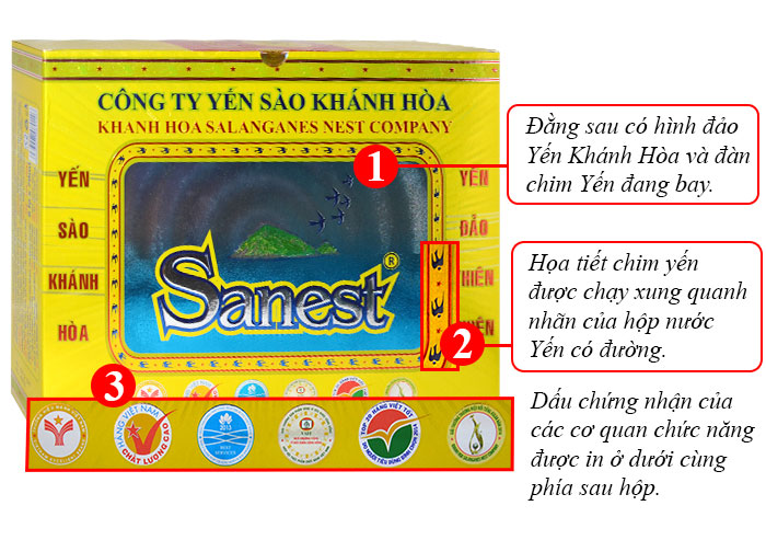 Hộp Nước yến sanest đường phèn 6 lọ - 2