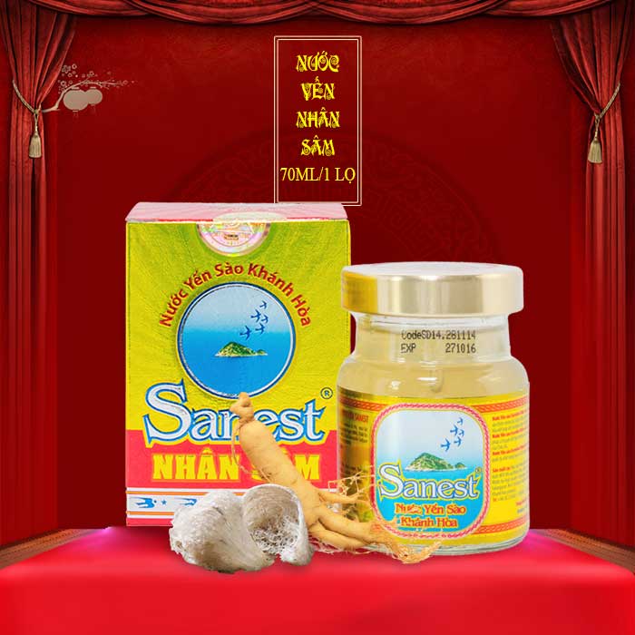 Nước yến sanest nhân sâm 70ml 1 lọ-Y031-ảnh00