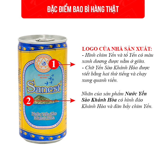 Nước yến Sanest dạng lon (190ml/lon) -Y052 ảnh1