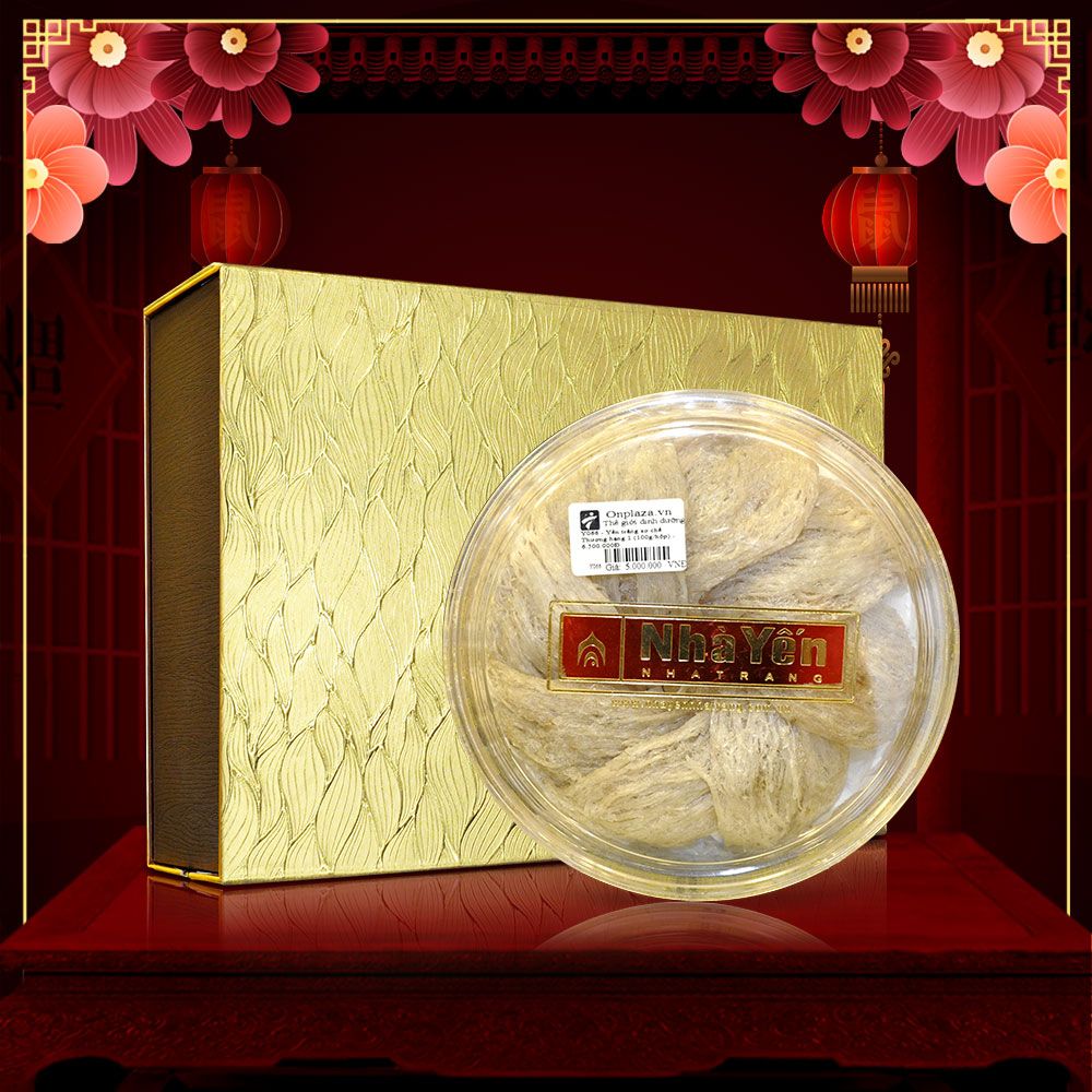 Hộp quà biếu tổ yến trắng sơ chế Nhà Yến thượng hạng hộp 100g loại 1