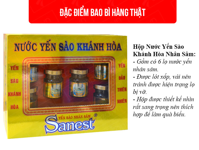 Nước yến sanest nhân sâm (6 lọ/h)-Y068 ảnh1