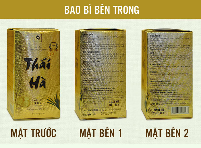 Nước yến Thái Hà chưng đường phèn -Y074 a4