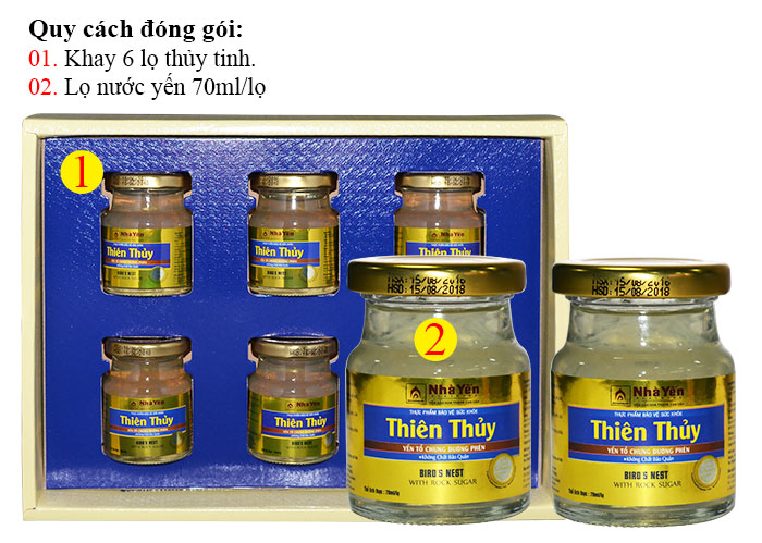 Nước yến sào Thiên Thủy có đường vị lá dứa loại 6 lọ-Y075 a2