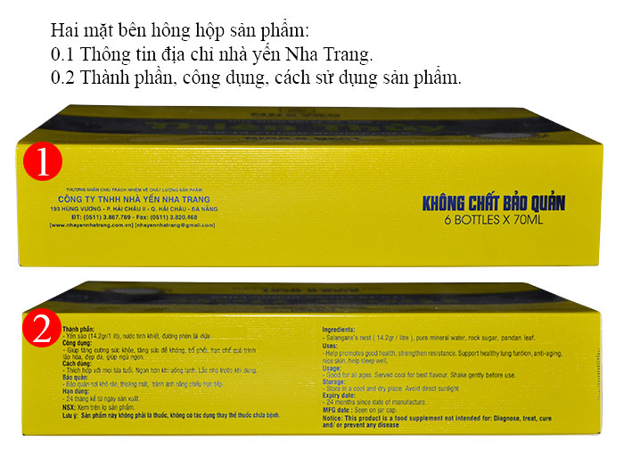 Nước yến sào Thiên Thủy có đường vị lá dứa loại 6 lọ-Y075 a6